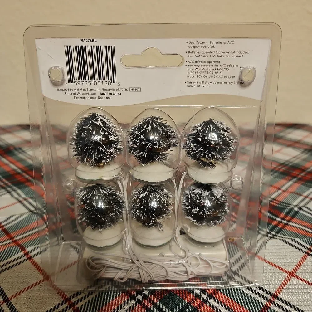 Holiday Time Festive Battery Operated LED Bushes Mini Village Accessory